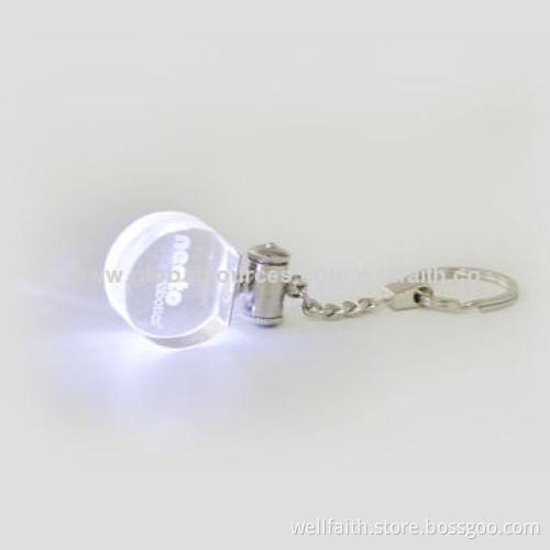 Flashing LED Keyring, Sized 20*20mmNew